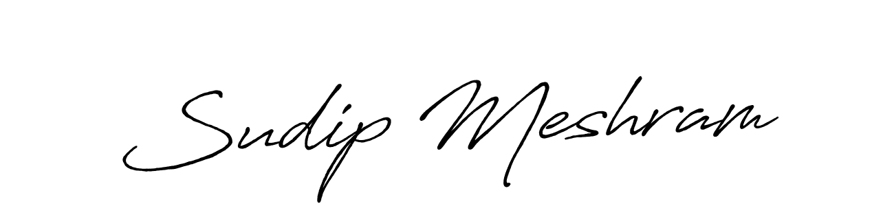 Antro_Vectra_Bolder is a professional signature style that is perfect for those who want to add a touch of class to their signature. It is also a great choice for those who want to make their signature more unique. Get Sudip Meshram name to fancy signature for free. Sudip Meshram signature style 7 images and pictures png