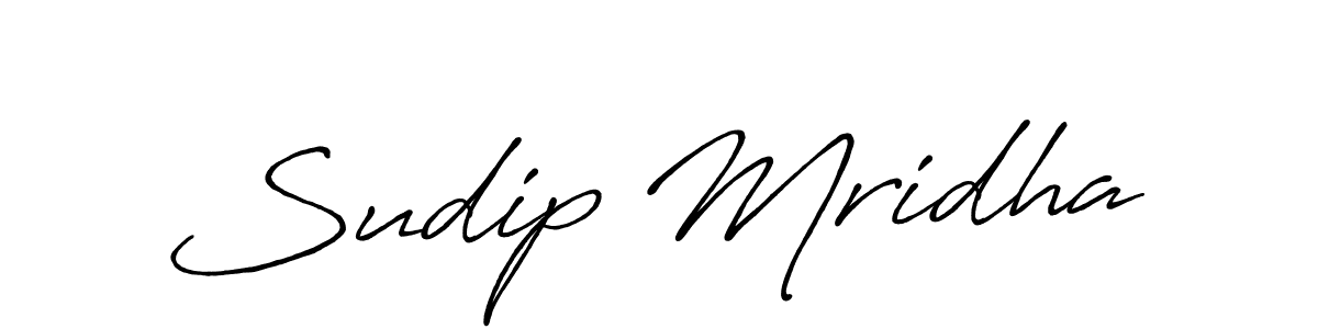 Use a signature maker to create a handwritten signature online. With this signature software, you can design (Antro_Vectra_Bolder) your own signature for name Sudip Mridha. Sudip Mridha signature style 7 images and pictures png