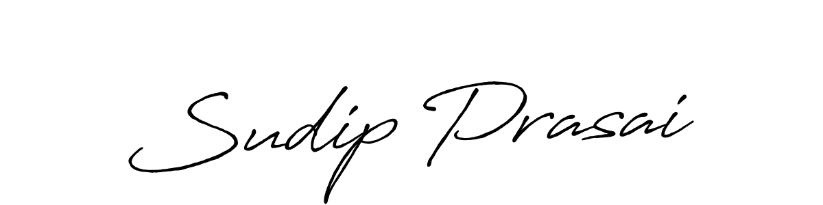 Also we have Sudip Prasai name is the best signature style. Create professional handwritten signature collection using Antro_Vectra_Bolder autograph style. Sudip Prasai signature style 7 images and pictures png