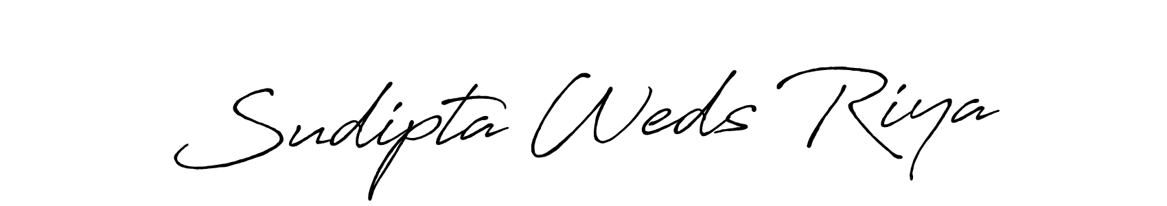 Also You can easily find your signature by using the search form. We will create Sudipta Weds Riya name handwritten signature images for you free of cost using Antro_Vectra_Bolder sign style. Sudipta Weds Riya signature style 7 images and pictures png