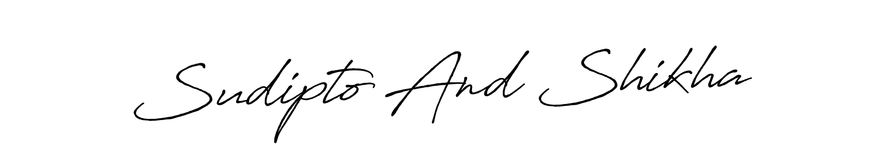 Also You can easily find your signature by using the search form. We will create Sudipto And Shikha name handwritten signature images for you free of cost using Antro_Vectra_Bolder sign style. Sudipto And Shikha signature style 7 images and pictures png