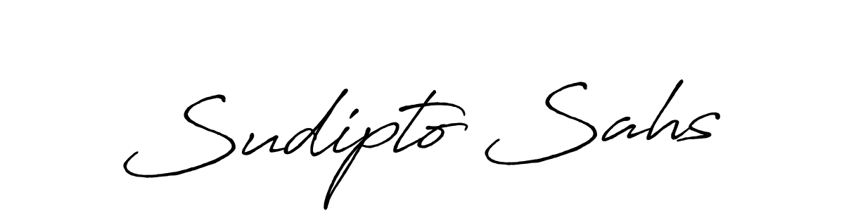 The best way (Antro_Vectra_Bolder) to make a short signature is to pick only two or three words in your name. The name Sudipto Sahs include a total of six letters. For converting this name. Sudipto Sahs signature style 7 images and pictures png