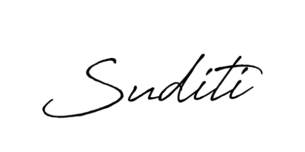 Design your own signature with our free online signature maker. With this signature software, you can create a handwritten (Antro_Vectra_Bolder) signature for name Suditi. Suditi signature style 7 images and pictures png