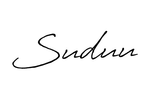 Make a beautiful signature design for name Suduu. With this signature (Antro_Vectra_Bolder) style, you can create a handwritten signature for free. Suduu signature style 7 images and pictures png