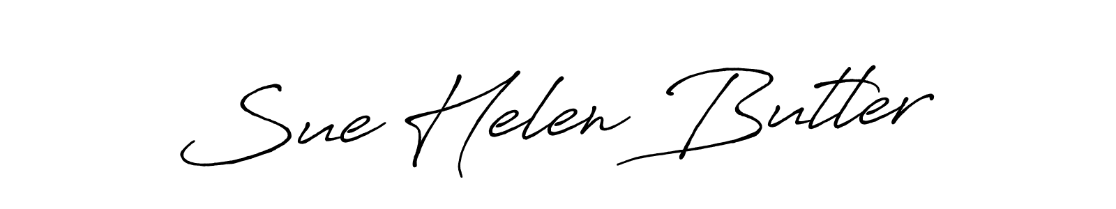 How to make Sue Helen Butler name signature. Use Antro_Vectra_Bolder style for creating short signs online. This is the latest handwritten sign. Sue Helen Butler signature style 7 images and pictures png