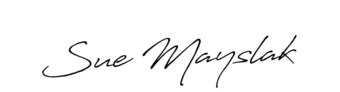 Use a signature maker to create a handwritten signature online. With this signature software, you can design (Antro_Vectra_Bolder) your own signature for name Sue Mayslak. Sue Mayslak signature style 7 images and pictures png