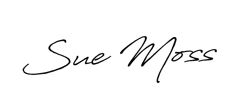 Make a beautiful signature design for name Sue Moss. With this signature (Antro_Vectra_Bolder) style, you can create a handwritten signature for free. Sue Moss signature style 7 images and pictures png