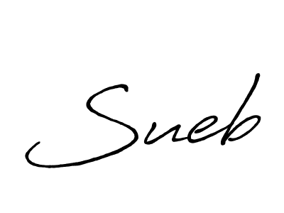 How to make Sueb name signature. Use Antro_Vectra_Bolder style for creating short signs online. This is the latest handwritten sign. Sueb signature style 7 images and pictures png