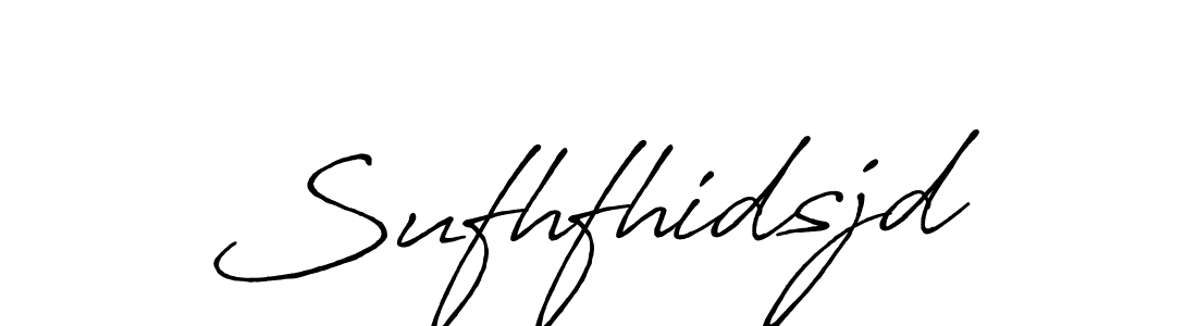 How to make Sufhfhidsjd name signature. Use Antro_Vectra_Bolder style for creating short signs online. This is the latest handwritten sign. Sufhfhidsjd signature style 7 images and pictures png