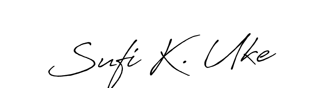 Similarly Antro_Vectra_Bolder is the best handwritten signature design. Signature creator online .You can use it as an online autograph creator for name Sufi K. Uke. Sufi K. Uke signature style 7 images and pictures png