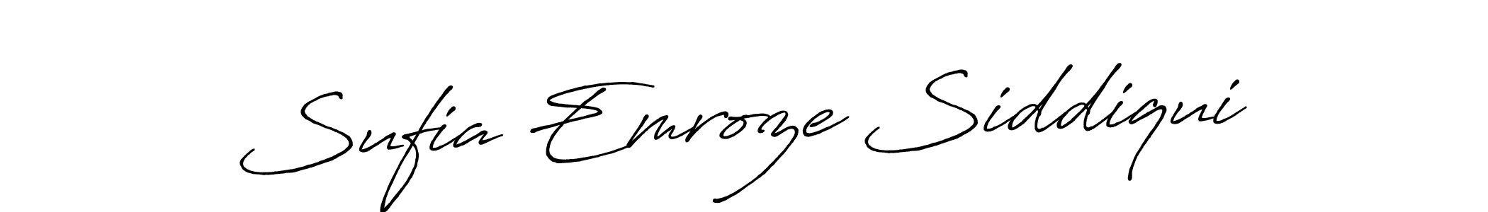 Design your own signature with our free online signature maker. With this signature software, you can create a handwritten (Antro_Vectra_Bolder) signature for name Sufia Emroze Siddiqui. Sufia Emroze Siddiqui signature style 7 images and pictures png