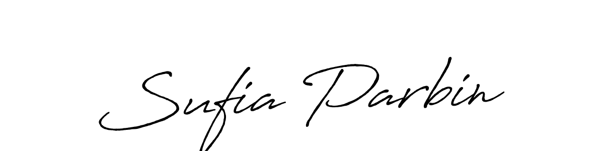 Make a beautiful signature design for name Sufia Parbin. With this signature (Antro_Vectra_Bolder) style, you can create a handwritten signature for free. Sufia Parbin signature style 7 images and pictures png