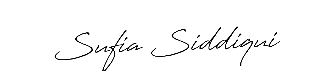 Make a beautiful signature design for name Sufia Siddiqui. With this signature (Antro_Vectra_Bolder) style, you can create a handwritten signature for free. Sufia Siddiqui signature style 7 images and pictures png