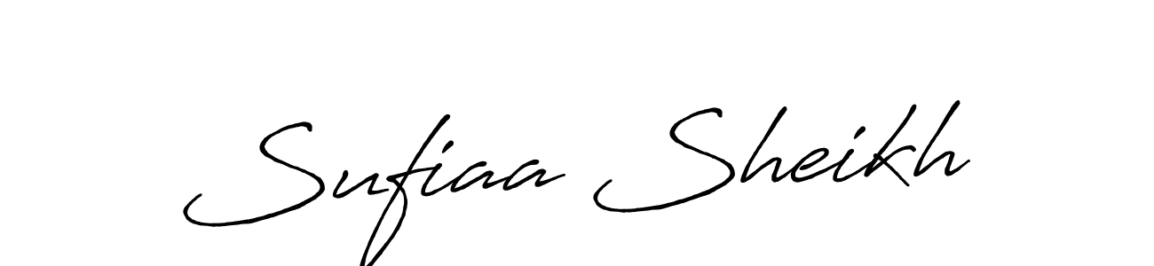 How to make Sufiaa Sheikh name signature. Use Antro_Vectra_Bolder style for creating short signs online. This is the latest handwritten sign. Sufiaa Sheikh signature style 7 images and pictures png