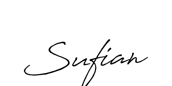 Create a beautiful signature design for name Sufian. With this signature (Antro_Vectra_Bolder) fonts, you can make a handwritten signature for free. Sufian signature style 7 images and pictures png