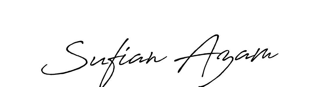 Make a beautiful signature design for name Sufian Azam. With this signature (Antro_Vectra_Bolder) style, you can create a handwritten signature for free. Sufian Azam signature style 7 images and pictures png