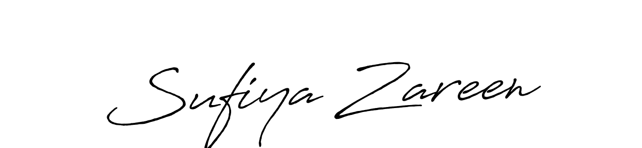 Create a beautiful signature design for name Sufiya Zareen. With this signature (Antro_Vectra_Bolder) fonts, you can make a handwritten signature for free. Sufiya Zareen signature style 7 images and pictures png