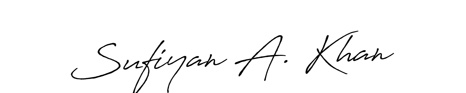 How to Draw Sufiyan A. Khan signature style? Antro_Vectra_Bolder is a latest design signature styles for name Sufiyan A. Khan. Sufiyan A. Khan signature style 7 images and pictures png