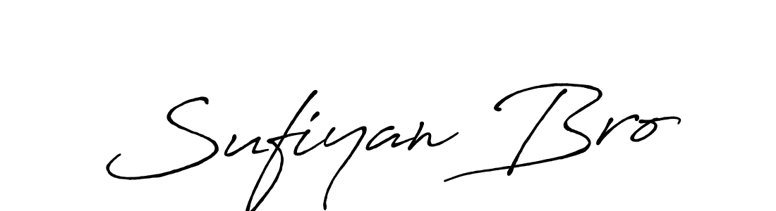 Create a beautiful signature design for name Sufiyan Bro. With this signature (Antro_Vectra_Bolder) fonts, you can make a handwritten signature for free. Sufiyan Bro signature style 7 images and pictures png