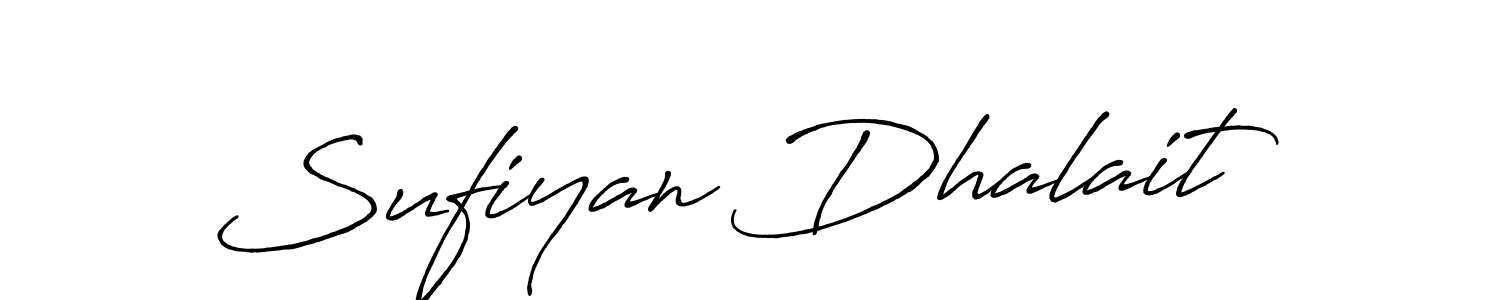 Create a beautiful signature design for name Sufiyan Dhalait. With this signature (Antro_Vectra_Bolder) fonts, you can make a handwritten signature for free. Sufiyan Dhalait signature style 7 images and pictures png