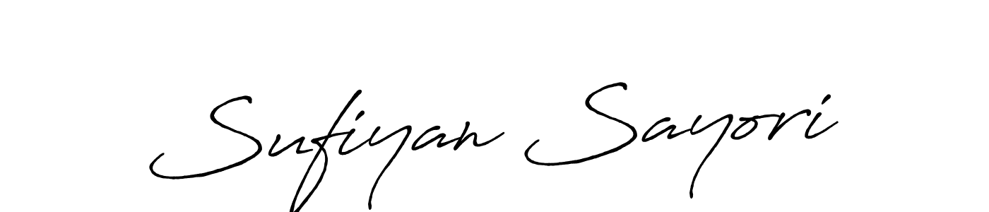 Also we have Sufiyan Sayori name is the best signature style. Create professional handwritten signature collection using Antro_Vectra_Bolder autograph style. Sufiyan Sayori signature style 7 images and pictures png