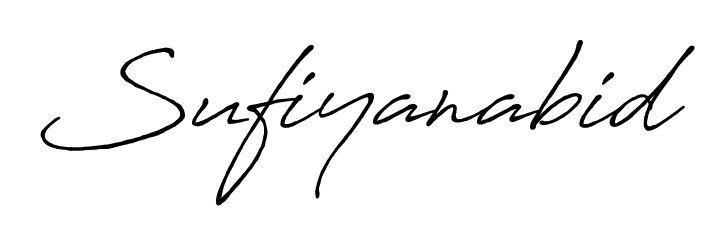 A modern signature idea for name Sufiyanabid using Antro_Vectra_Bolder font. Clean strokes and elegant curves make it stand out instantly. Sufiyanabid signature style 7 images and pictures png