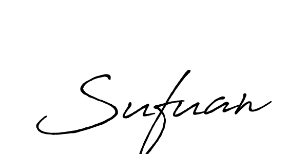 You should practise on your own different ways (Antro_Vectra_Bolder) to write your name (Sufuan) in signature. don't let someone else do it for you. Sufuan signature style 7 images and pictures png