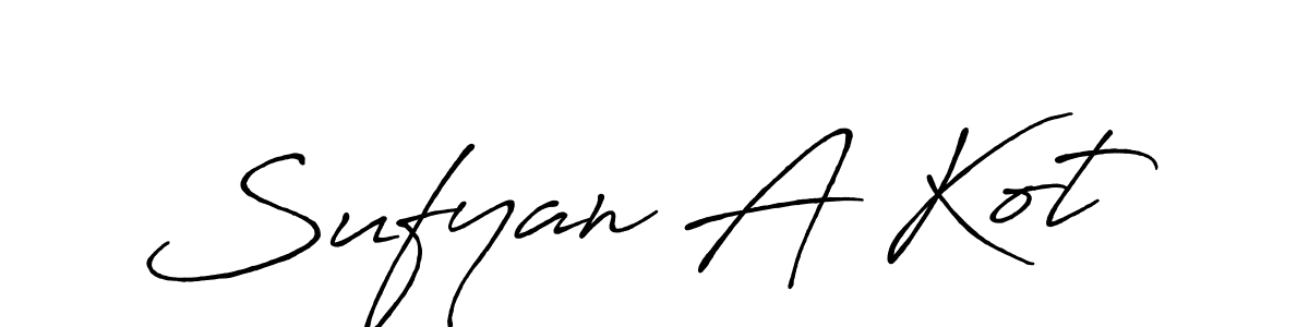 How to make Sufyan A Kot name signature. Use Antro_Vectra_Bolder style for creating short signs online. This is the latest handwritten sign. Sufyan A Kot signature style 7 images and pictures png