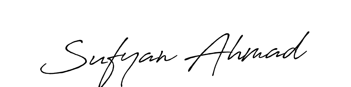 Design your own signature with our free online signature maker. With this signature software, you can create a handwritten (Antro_Vectra_Bolder) signature for name Sufyan Ahmad. Sufyan Ahmad signature style 7 images and pictures png