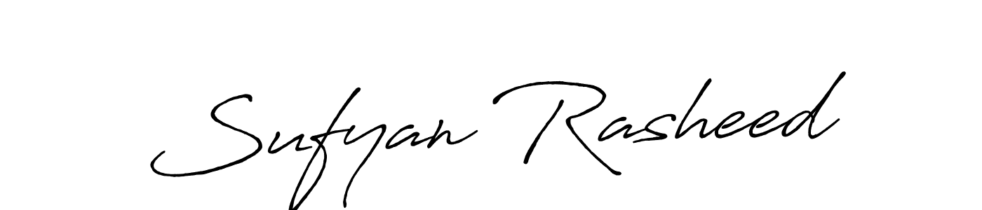 The best way (Antro_Vectra_Bolder) to make a short signature is to pick only two or three words in your name. The name Sufyan Rasheed include a total of six letters. For converting this name. Sufyan Rasheed signature style 7 images and pictures png