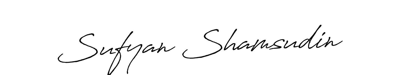 Use a signature maker to create a handwritten signature online. With this signature software, you can design (Antro_Vectra_Bolder) your own signature for name Sufyan Shamsudin. Sufyan Shamsudin signature style 7 images and pictures png