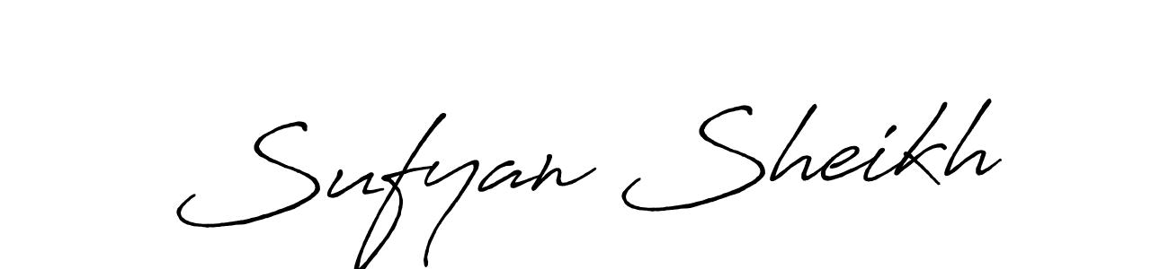 Sufyan Sheikh stylish signature style. Best Handwritten Sign (Antro_Vectra_Bolder) for my name. Handwritten Signature Collection Ideas for my name Sufyan Sheikh. Sufyan Sheikh signature style 7 images and pictures png