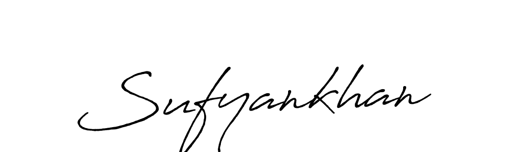 Make a beautiful signature design for name Sufyankhan. With this signature (Antro_Vectra_Bolder) style, you can create a handwritten signature for free. Sufyankhan signature style 7 images and pictures png