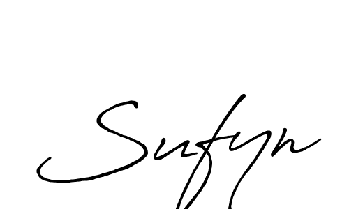 How to make Sufyn name signature. Use Antro_Vectra_Bolder style for creating short signs online. This is the latest handwritten sign. Sufyn signature style 7 images and pictures png