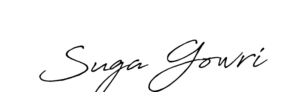 How to Draw Suga Gowri signature style? Antro_Vectra_Bolder is a latest design signature styles for name Suga Gowri. Suga Gowri signature style 7 images and pictures png