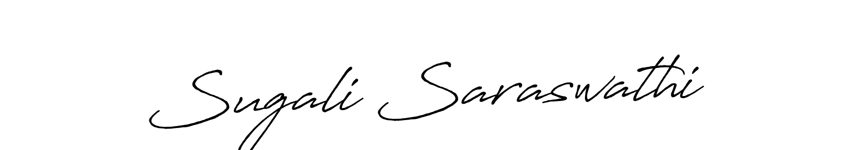 Make a beautiful signature design for name Sugali Saraswathi. With this signature (Antro_Vectra_Bolder) style, you can create a handwritten signature for free. Sugali Saraswathi signature style 7 images and pictures png