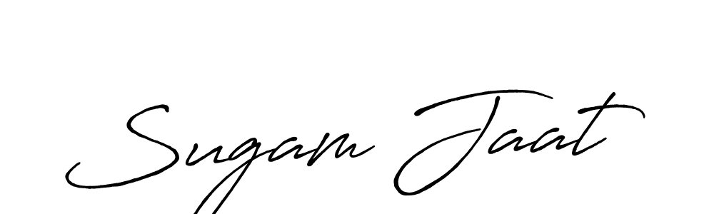 Also we have Sugam Jaat name is the best signature style. Create professional handwritten signature collection using Antro_Vectra_Bolder autograph style. Sugam Jaat signature style 7 images and pictures png