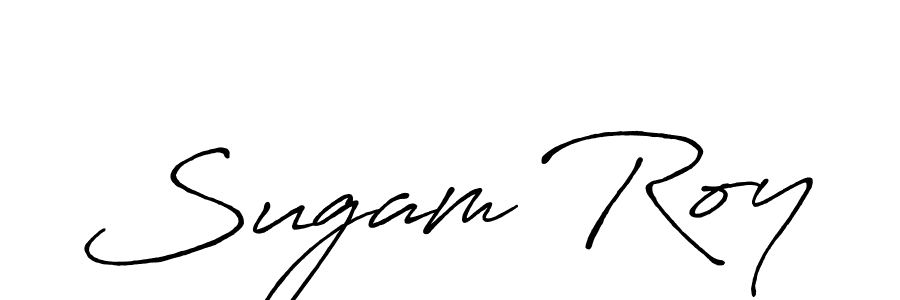 Antro_Vectra_Bolder is a professional signature style that is perfect for those who want to add a touch of class to their signature. It is also a great choice for those who want to make their signature more unique. Get Sugam Roy name to fancy signature for free. Sugam Roy signature style 7 images and pictures png