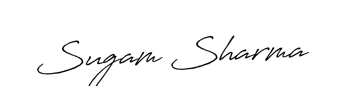 It looks lik you need a new signature style for name Sugam Sharma. Design unique handwritten (Antro_Vectra_Bolder) signature with our free signature maker in just a few clicks. Sugam Sharma signature style 7 images and pictures png