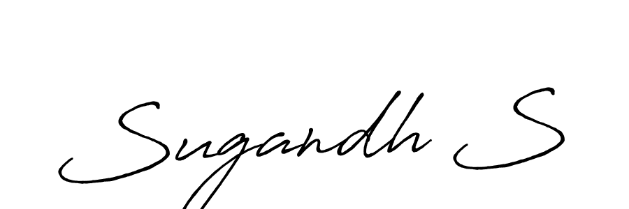 Create a beautiful signature design for name Sugandh S. With this signature (Antro_Vectra_Bolder) fonts, you can make a handwritten signature for free. Sugandh S signature style 7 images and pictures png
