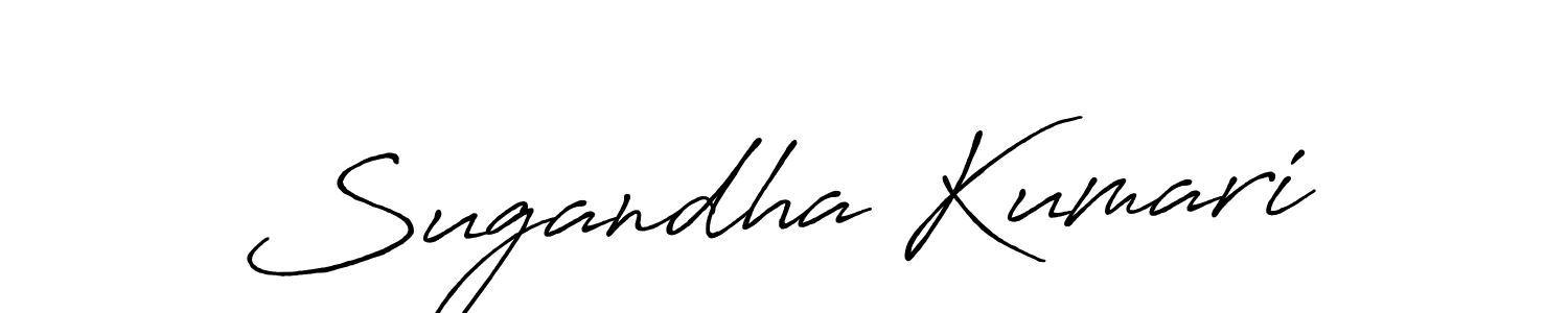 Create a beautiful signature design for name Sugandha Kumari. With this signature (Antro_Vectra_Bolder) fonts, you can make a handwritten signature for free. Sugandha Kumari signature style 7 images and pictures png