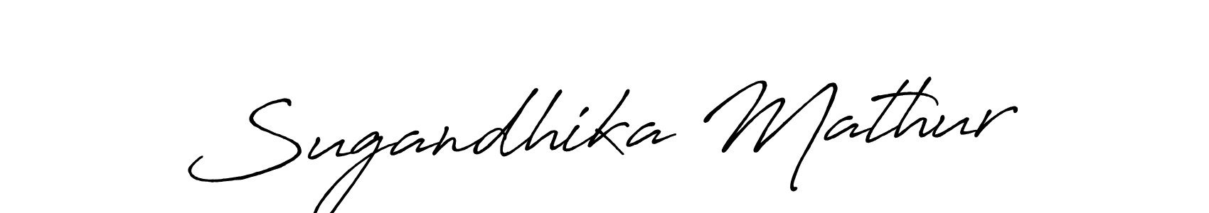 Use a signature maker to create a handwritten signature online. With this signature software, you can design (Antro_Vectra_Bolder) your own signature for name Sugandhika Mathur. Sugandhika Mathur signature style 7 images and pictures png