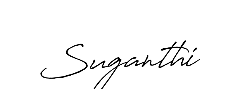 Design your own signature with our free online signature maker. With this signature software, you can create a handwritten (Antro_Vectra_Bolder) signature for name Suganthi. Suganthi signature style 7 images and pictures png