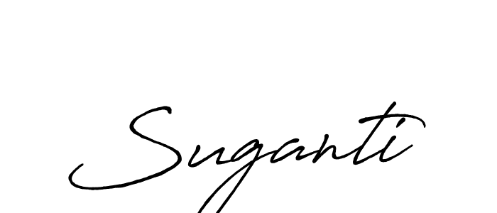 Make a beautiful signature design for name Suganti. With this signature (Antro_Vectra_Bolder) style, you can create a handwritten signature for free. Suganti signature style 7 images and pictures png