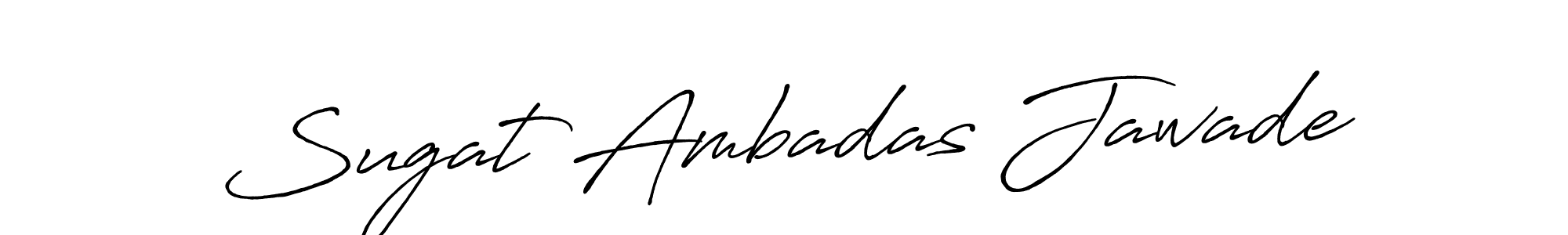 This is the best signature style for the Sugat Ambadas Jawade name. Also you like these signature font (Antro_Vectra_Bolder). Mix name signature. Sugat Ambadas Jawade signature style 7 images and pictures png