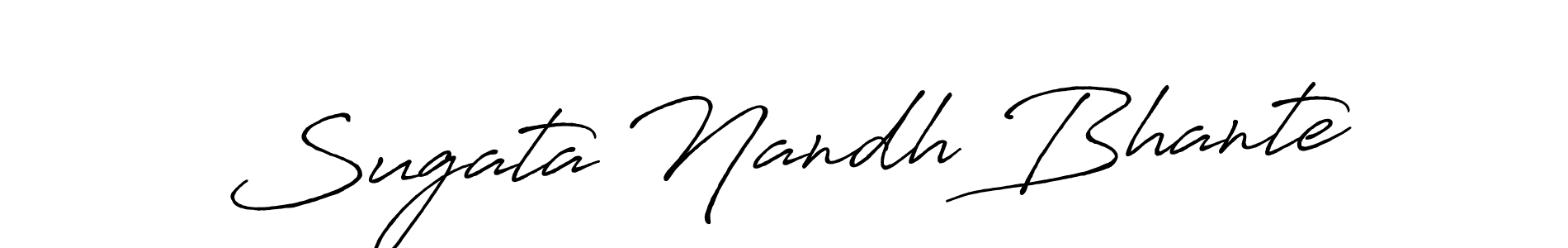 You can use this online signature creator to create a handwritten signature for the name Sugata Nandh Bhante. This is the best online autograph maker. Sugata Nandh Bhante signature style 7 images and pictures png