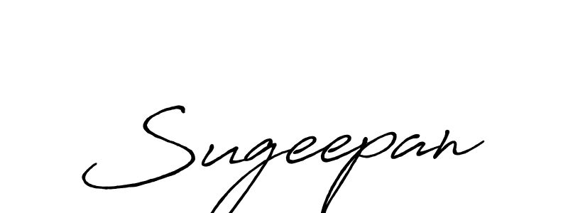 Create a beautiful signature design for name Sugeepan. With this signature (Antro_Vectra_Bolder) fonts, you can make a handwritten signature for free. Sugeepan signature style 7 images and pictures png