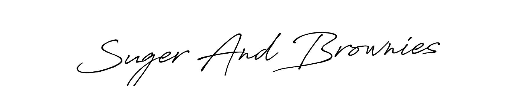 Make a short Suger And Brownies signature style. Manage your documents anywhere anytime using Antro_Vectra_Bolder. Create and add eSignatures, submit forms, share and send files easily. Suger And Brownies signature style 7 images and pictures png