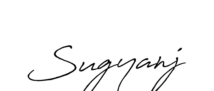 Make a beautiful signature design for name Sugyanj. With this signature (Antro_Vectra_Bolder) style, you can create a handwritten signature for free. Sugyanj signature style 7 images and pictures png