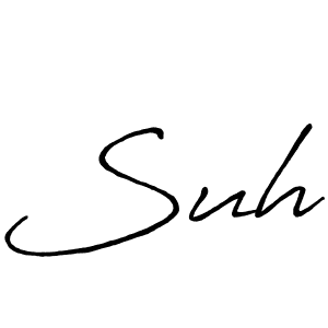 You should practise on your own different ways (Antro_Vectra_Bolder) to write your name (Suh) in signature. don't let someone else do it for you. Suh signature style 7 images and pictures png
